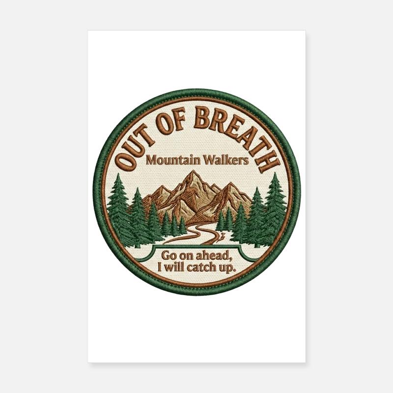 Wandern - Mountain Walkers Poster 20x30 cm