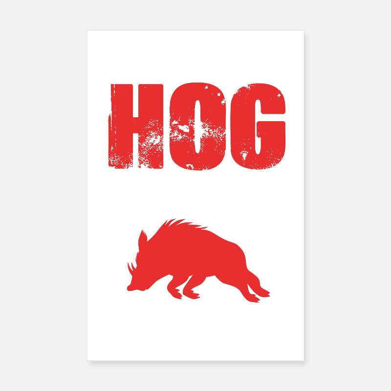 Wildschwein Jagd Poster 20x30 cm