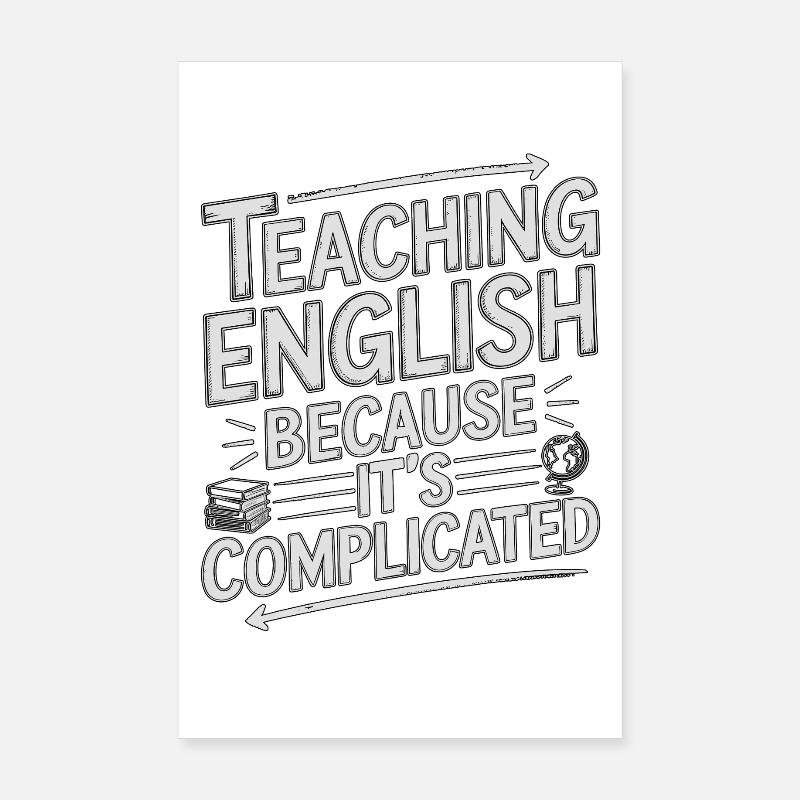 Enseignant d’ESL enseignant l’anglais parce qu’enseignant en ESL Poster 20 x 30 cm