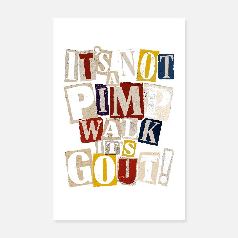 Bunte Buchstaben-Collage Typografie Poster 20x30 cm