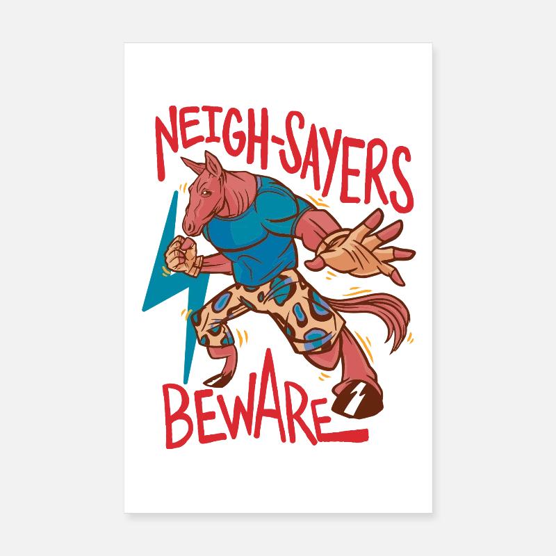 Cavalier, cavalier, cheval, sphémistes méfiants, méfiez-vous Poster 20 x 30 cm