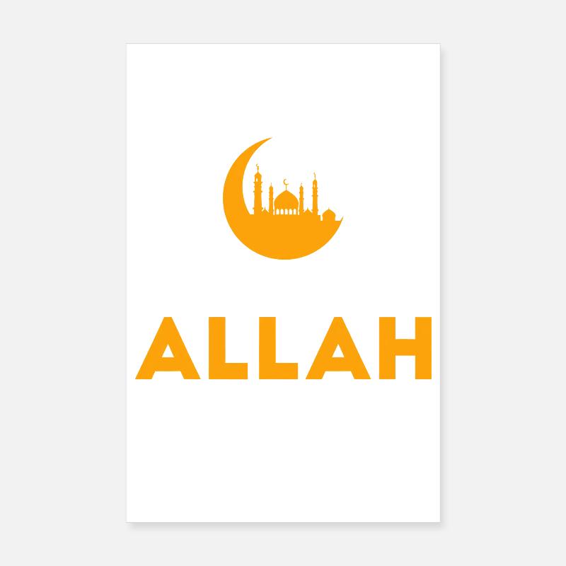 Ohne Allah bin ich nichts Typografie Poster 20x30 cm