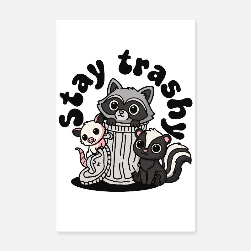 Reste Raton laveur Opossum Skunk Poster 20 x 30 cm