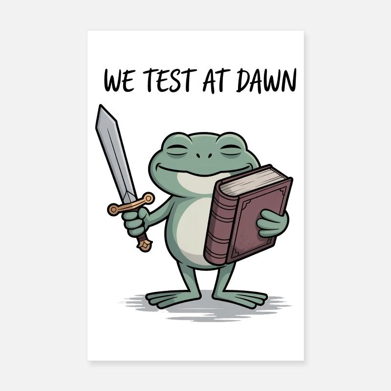 Chevalier Grenouille Aube Poster 20 x 30 cm