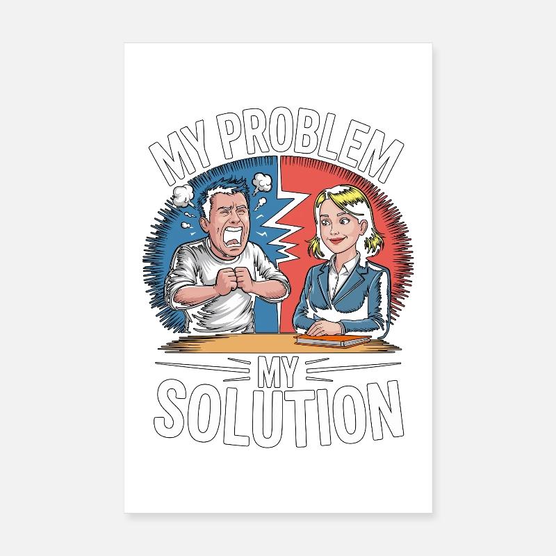 ESL Teacher My Problem My Solution Pictogram Mom Poster 8" x 12" (20x30 cm)