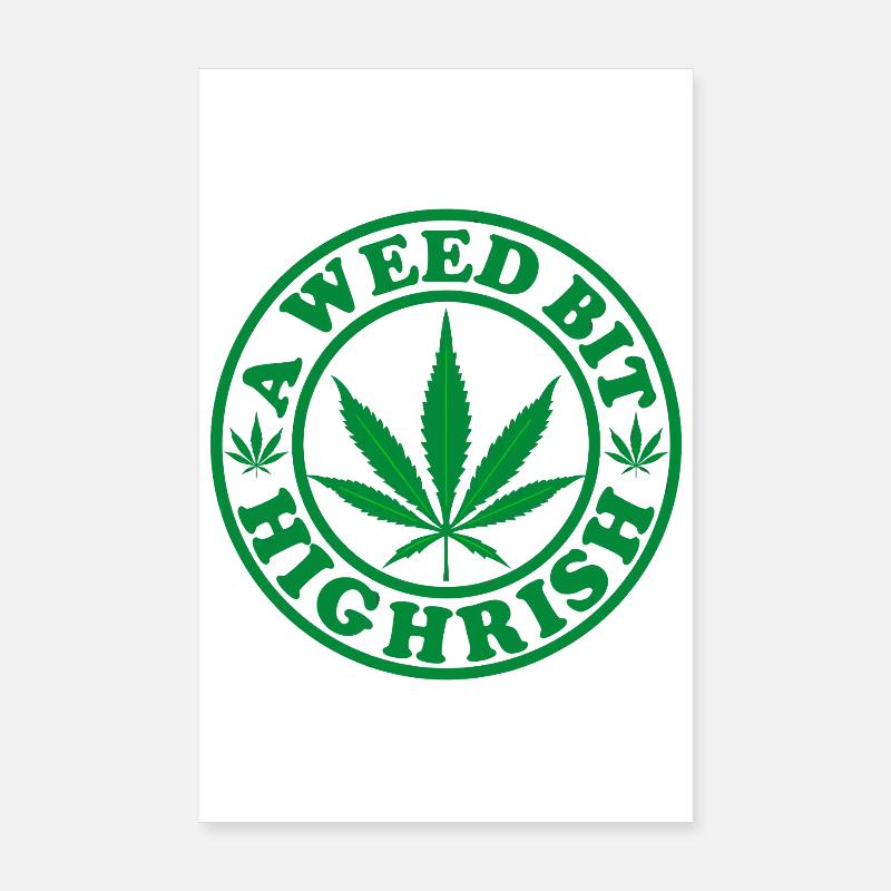 Weed Christmas Circle Poster 20x30 cm
