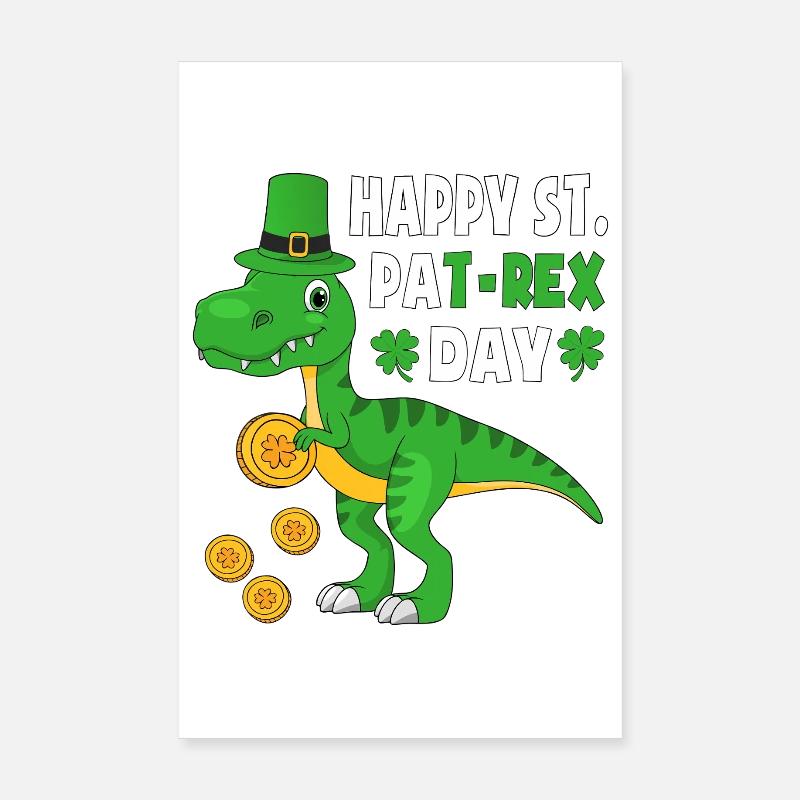 St. Pat Rex Day Münzhalter Poster 20x30 cm
