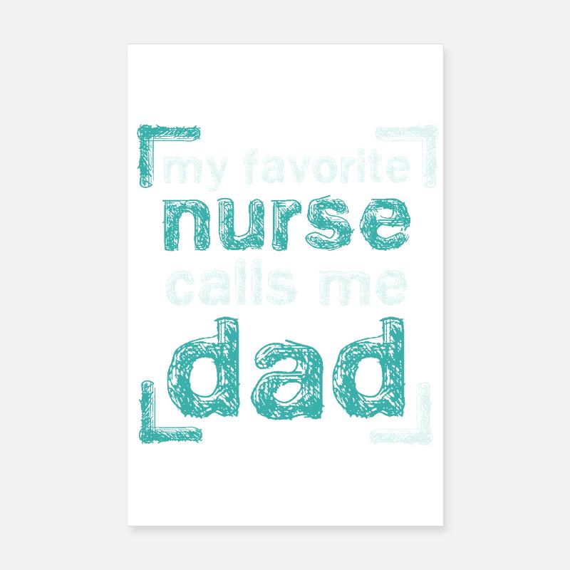 Stolzer Papa einer Krankenschwester Poster 20x30 cm