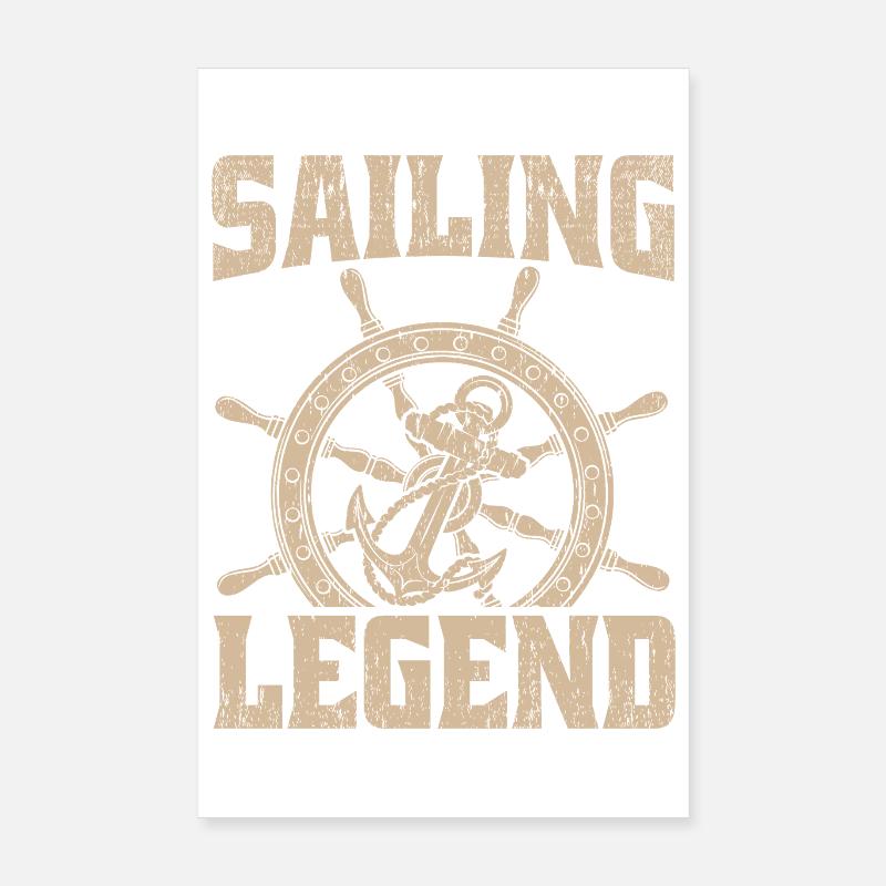 Sailing Legend Captain Sail Sailor Poster 20x30 cm