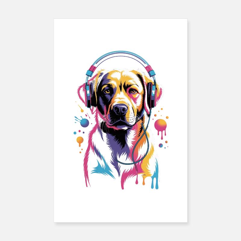 Casques Labrador Poster 20 x 30 cm