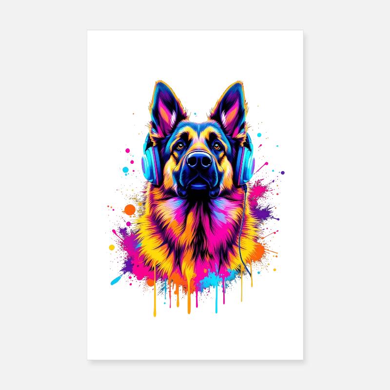 Deutscher Schäferhund Poster 20x30 cm