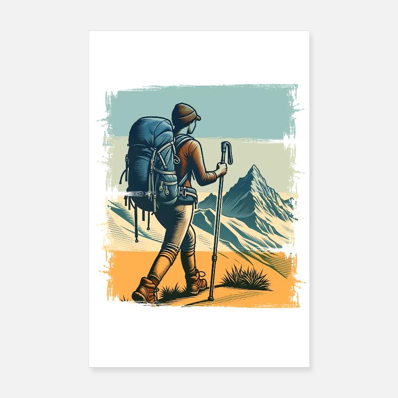 Wandern Poster 20x30 cm