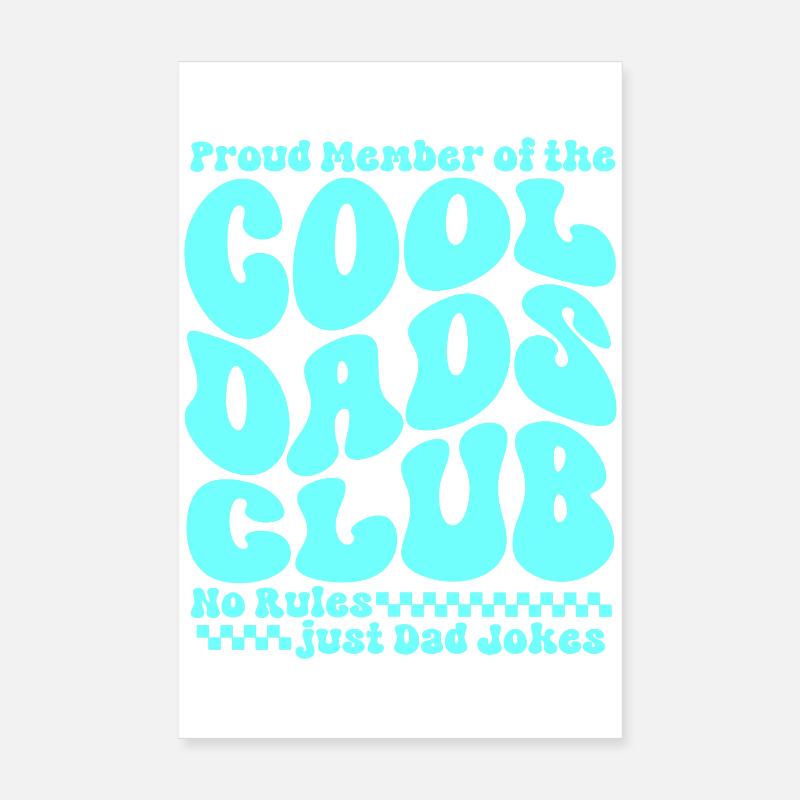 Cool Dads Club - Papa Vatertag Geschenk Poster 20x30 cm