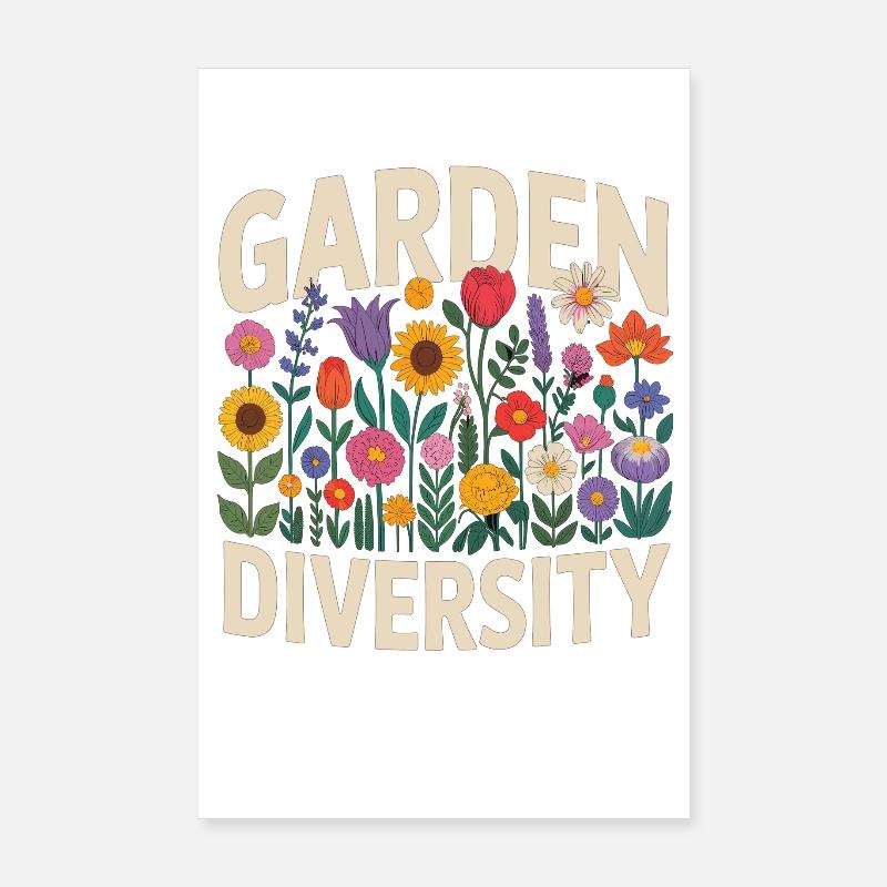 Diversité des jardins Diversité des fleurs Poster 20 x 30 cm