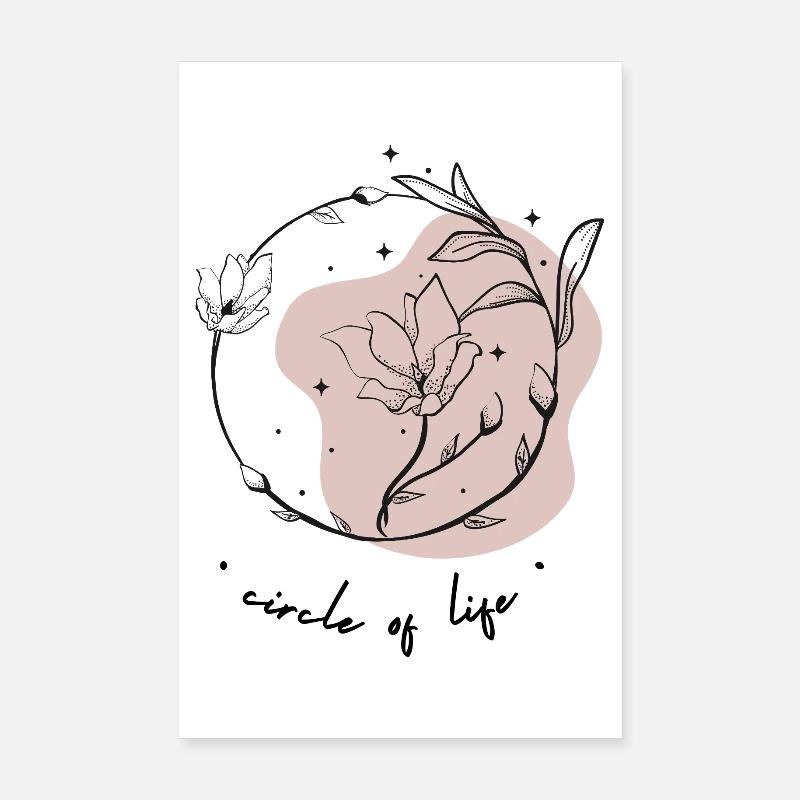 Cycles de vie - Poster 20 x 30 cm - blanc