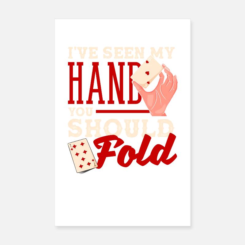 Vous devriez vous adapter au jeu de cartes Texas Holdem Poster 20 x 30 cm