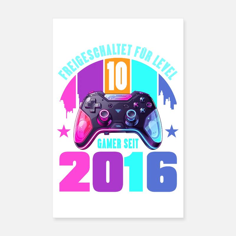 10. Geburtstag Junge Mädchen Poster 20x30 cm