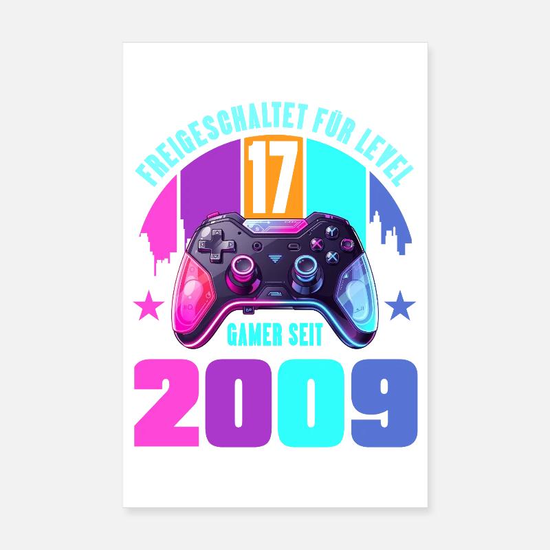 17. Geburtstag Junge Mädchen Poster 20x30 cm