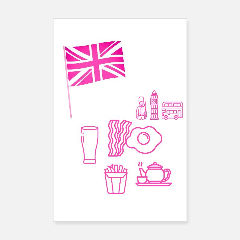 EXANGLIA (Texte rose + blanc) Poster 20 x 30 cm