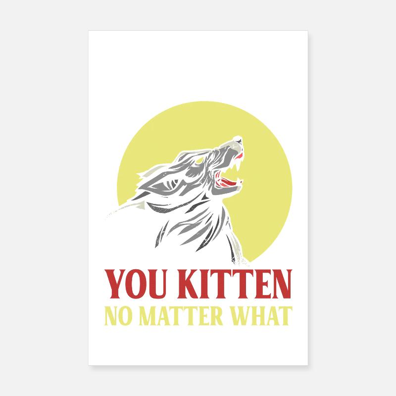 Protective wolf for kittens Poster 8" x 12" (20x30 cm)
