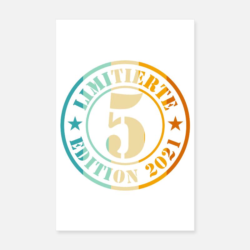 5. Geburtstag Junge Mädchen Poster 20x30 cm