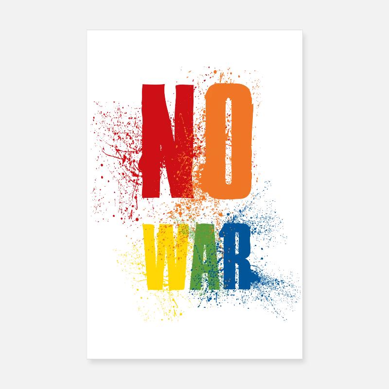 NO WAR – Statement for peace against war Poster 8" x 12" (20x30 cm)