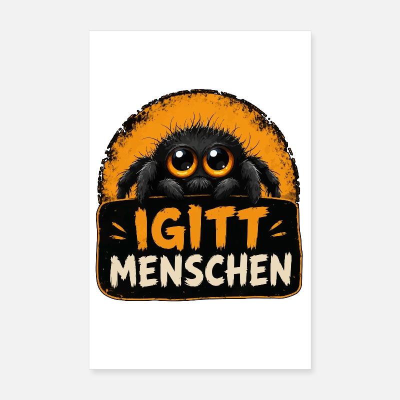 Witzige Igitt ! Menschen Spinne Poster 20x30 cm