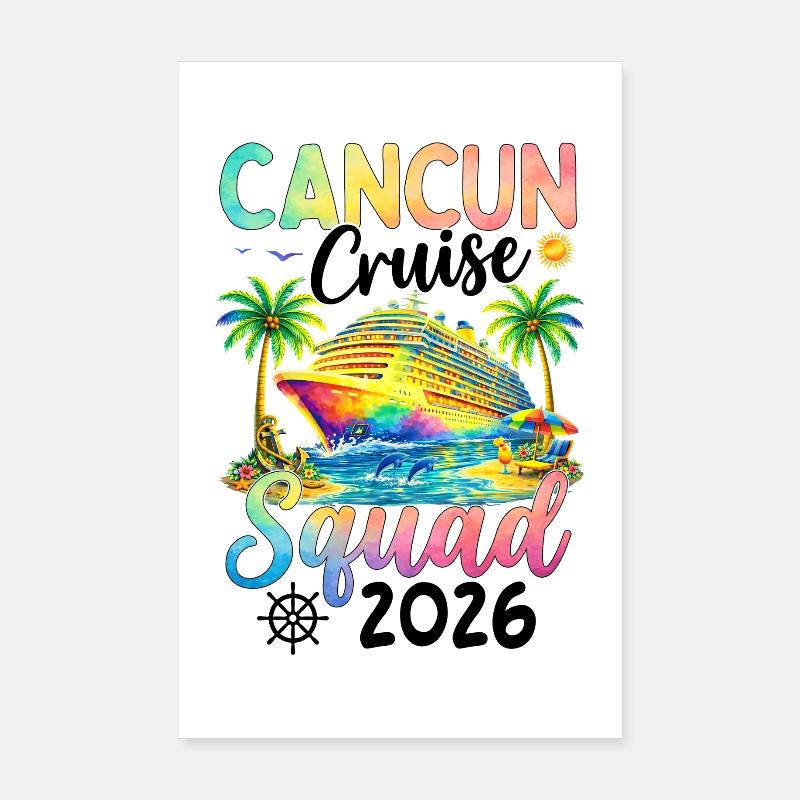 Cancun Cruise Squad 2026 Poster 20x30 cm