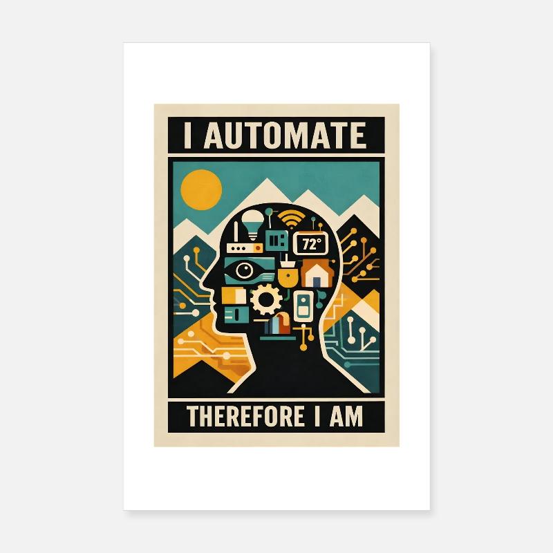 I automate | Smart Home Technology Poster 8" x 12" (20x30 cm)