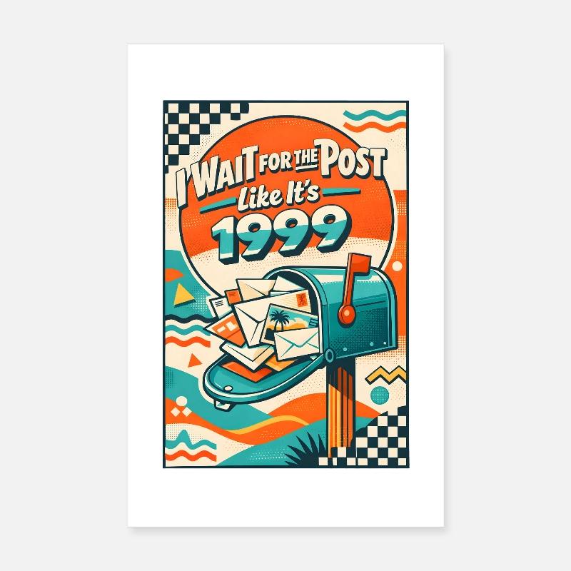 Waiting for Mail | Snail Mail 1999 Poster 8" x 12" (20x30 cm)