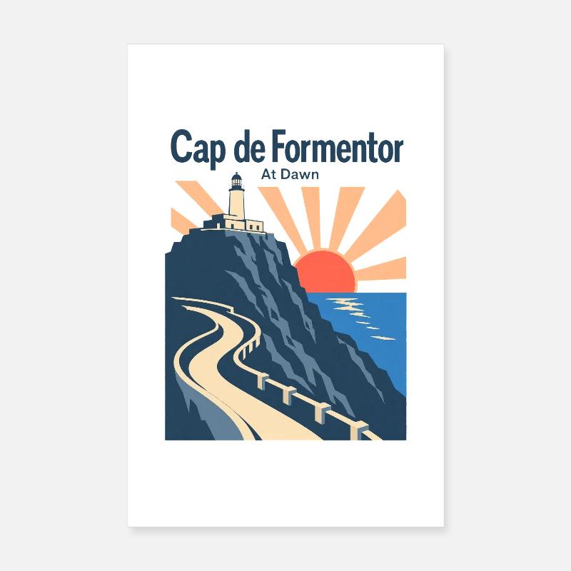 Cap de Formentor Dawn Road Cycling Mallorca Ride Poster 20 x 30 cm
