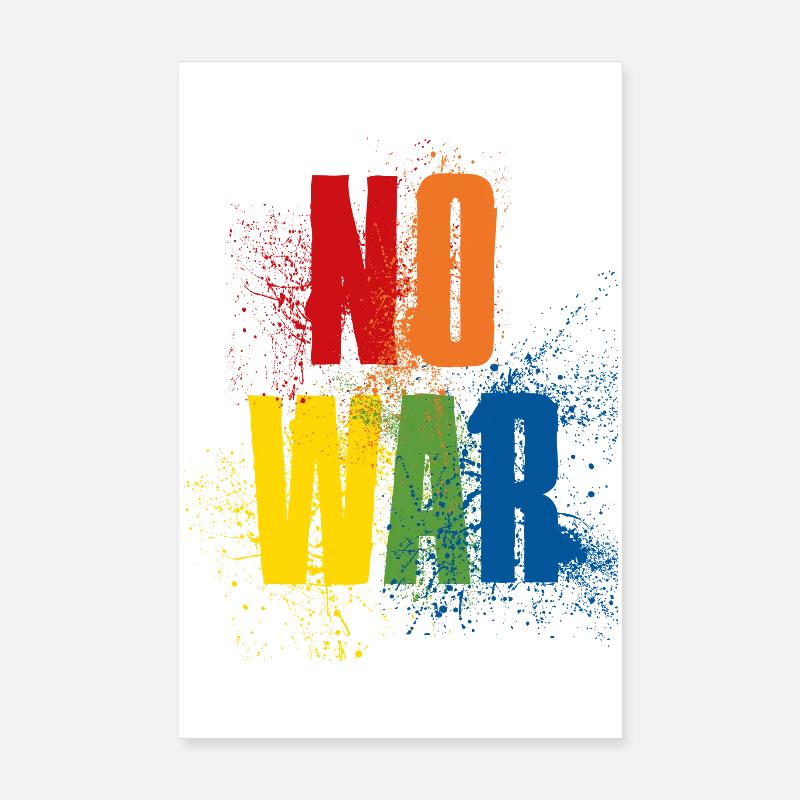 NO WAR – Statement for peace against war Poster 8" x 12" (20x30 cm)