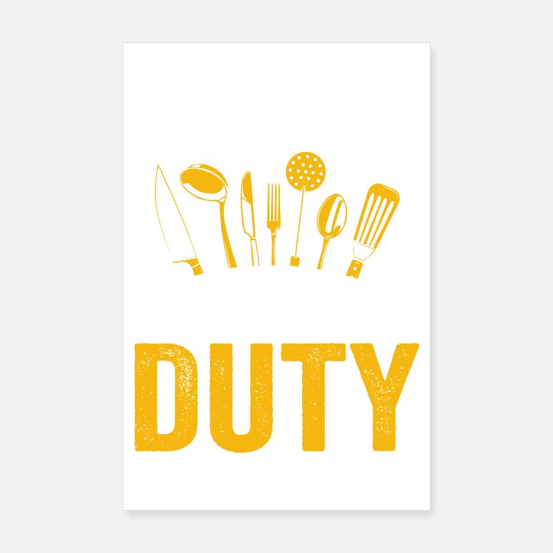 Lunch Lady Duty Kitchen Heroine Poster 8" x 12" (20x30 cm)