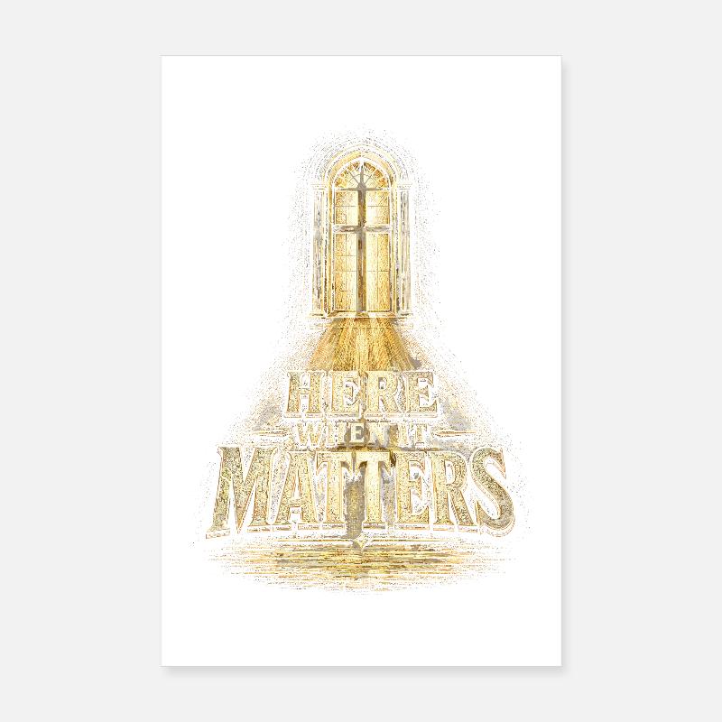 Kaplan Kleriker Pfarrer Here When It Matters Poster 20x30 cm