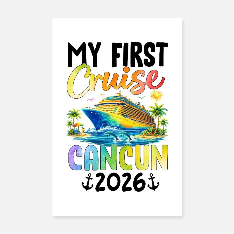 My First Cruise Cancun 2026 Poster 20x30 cm
