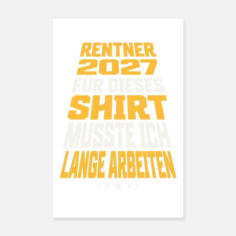 Retraités 2027 Poster 20 x 30 cm