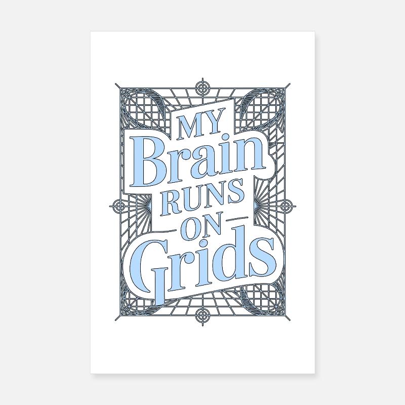 Graphic Designer My Brain Runs On Visual Designer Poster 8" x 12" (20x30 cm)