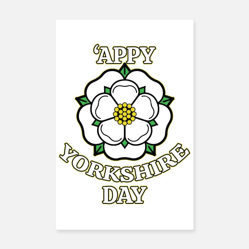 Bonne journée du Yorkshire, comté de White Rose Poster 20 x 30 cm