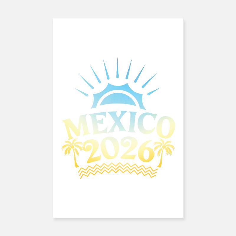 Mexiko 2026 Bunt Poster 20x30 cm