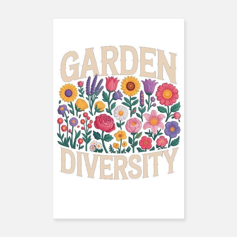 Jardin Diversité Florale Poster 20 x 30 cm
