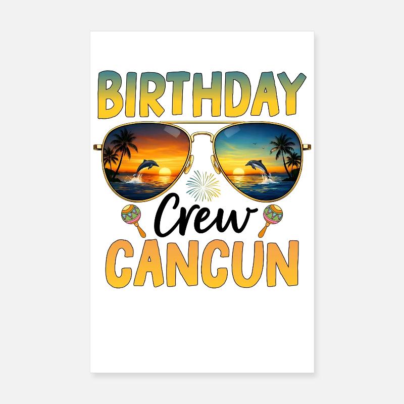 Équipe d’anniversaire Cancún Poster 20 x 30 cm
