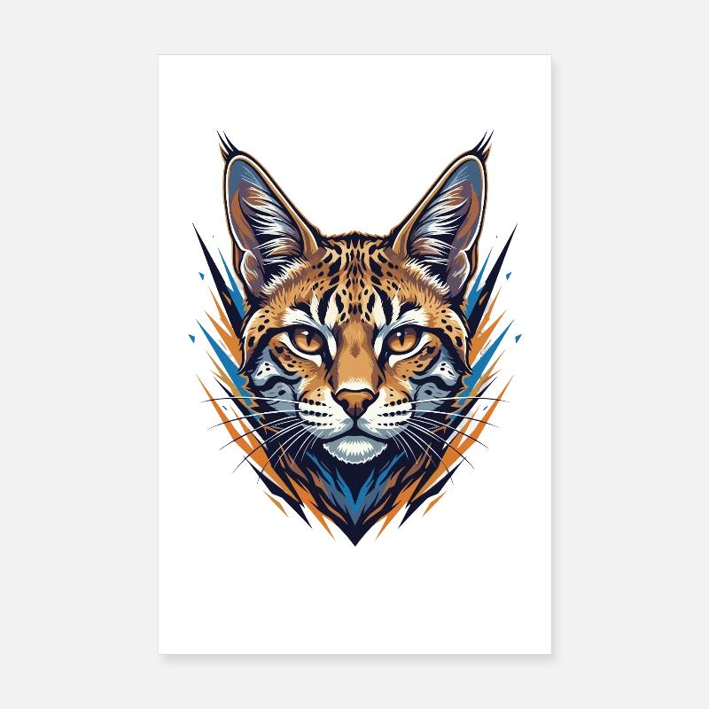 Wildcat dans le style néon Poster 20 x 30 cm