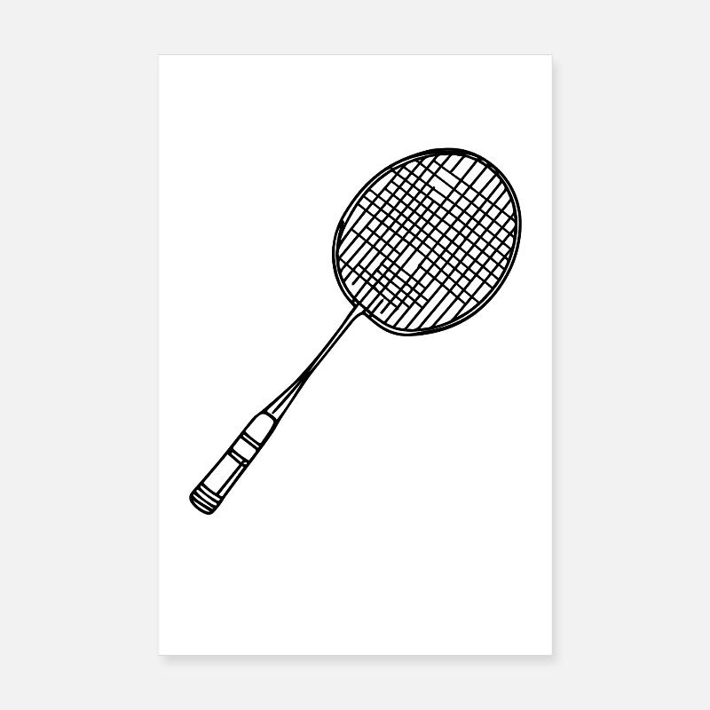 Badmintonschläger Poster 20x30 cm