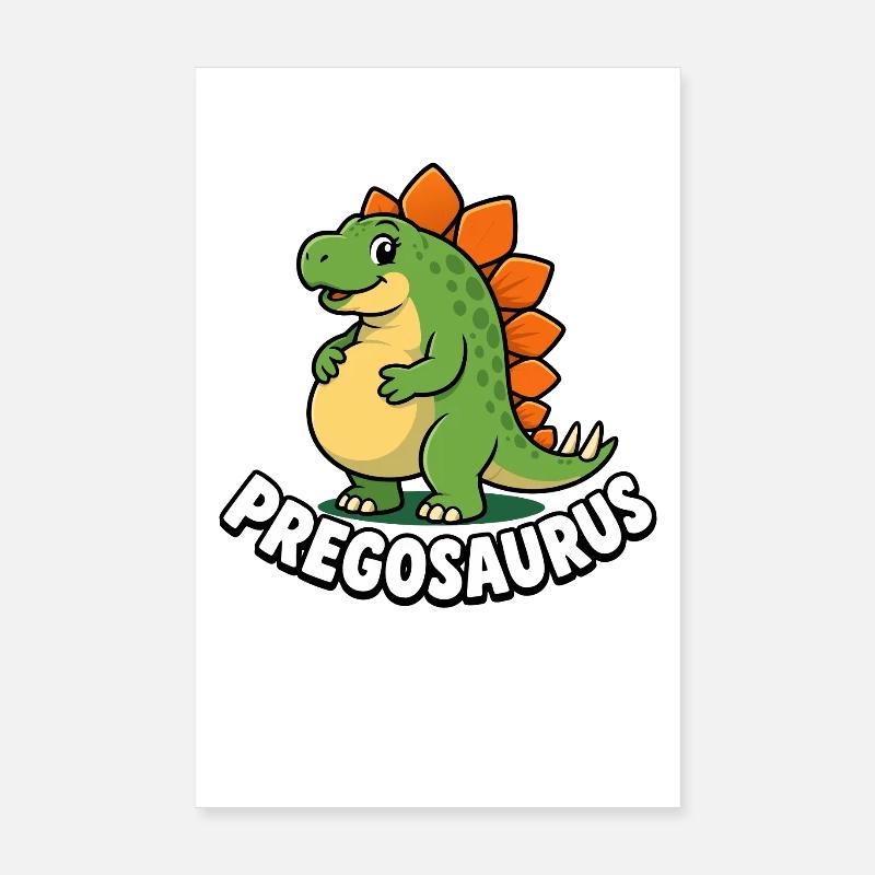 Schwangere Mutter Pregosaurus Dinosaurier Schwange Poster 20x30 cm