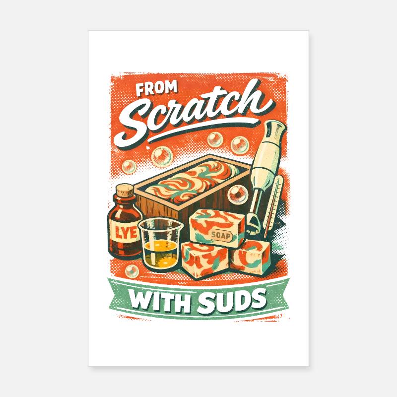 De A en haut | Ébullition du savon DIY Poster 20 x 30 cm