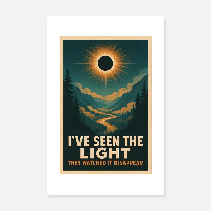La lumière disparaît | Eclipse Poster 20 x 30 cm
