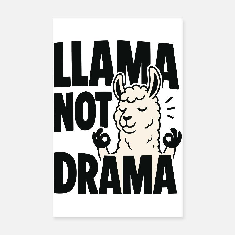 Trop glamure pour donner à un llama Poster 20 x 30 cm