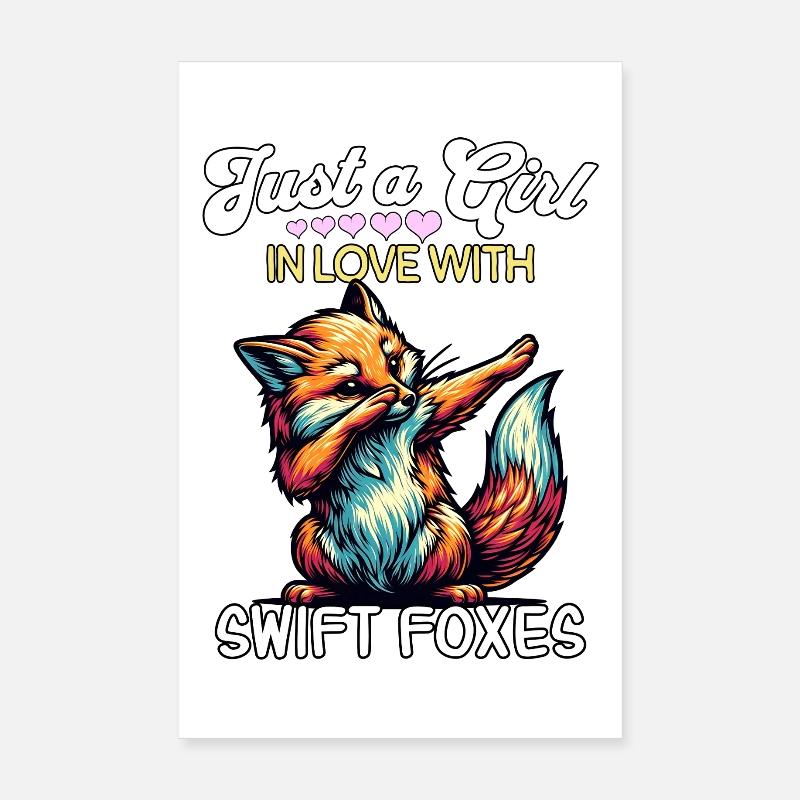 Fille Fox Rapide Renard Poster 20 x 30 cm