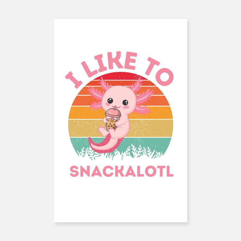 Snackalot Kawaii Bubble Tea - Poster 20x30 cm - Weiß