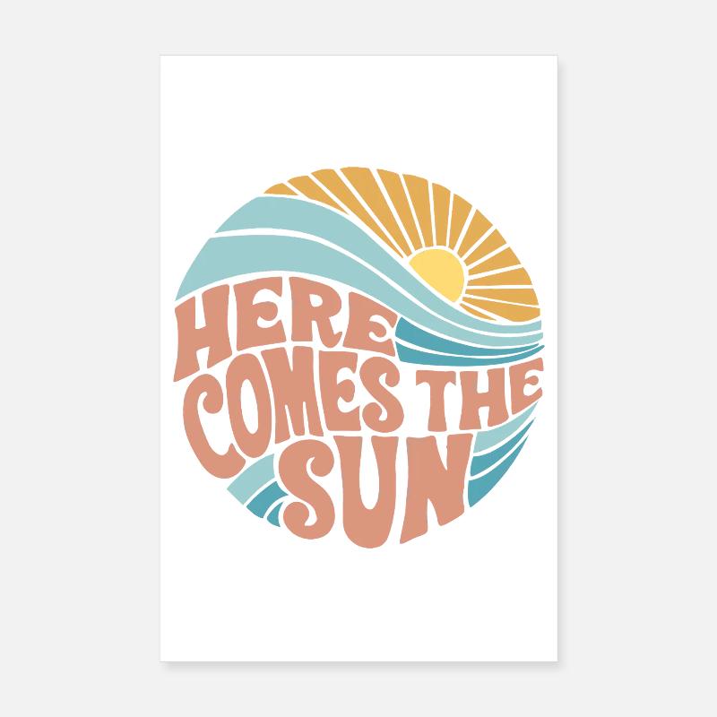 Sunrise Wave Letters Circle Poster 8" x 12" (20x30 cm)